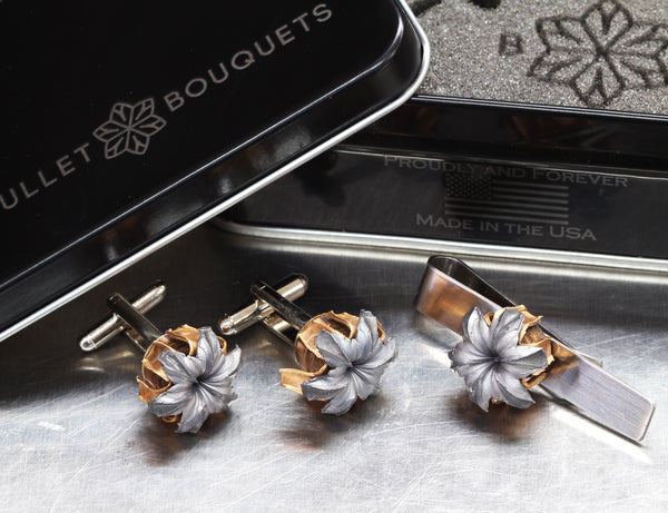 Tie Bar (Tie Clip) & Cufflinks Gift Set